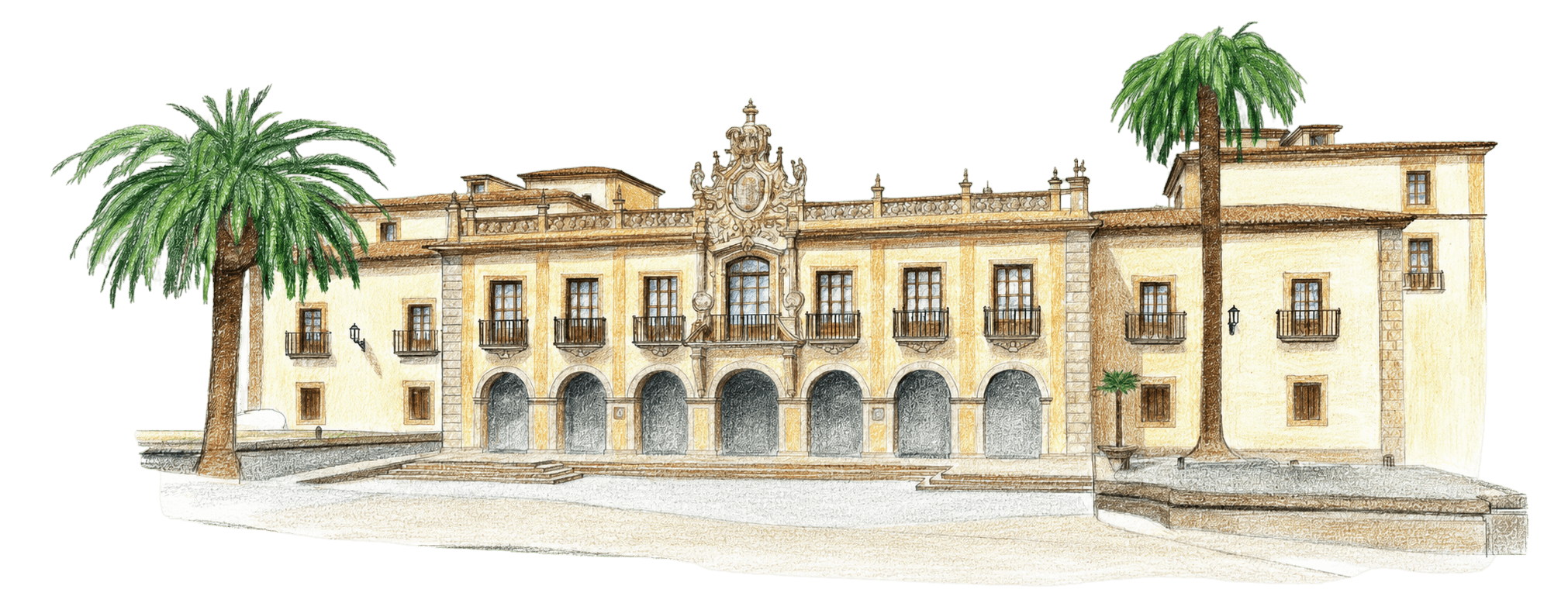 Ilustración del Hotel de la Reconquista